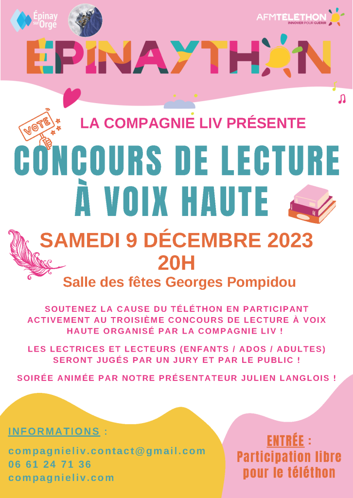 Concours de lecture à voix haute à l'occasion du Téléthon 2023