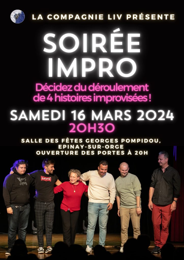 Affiche soirée improvisation mars 2024